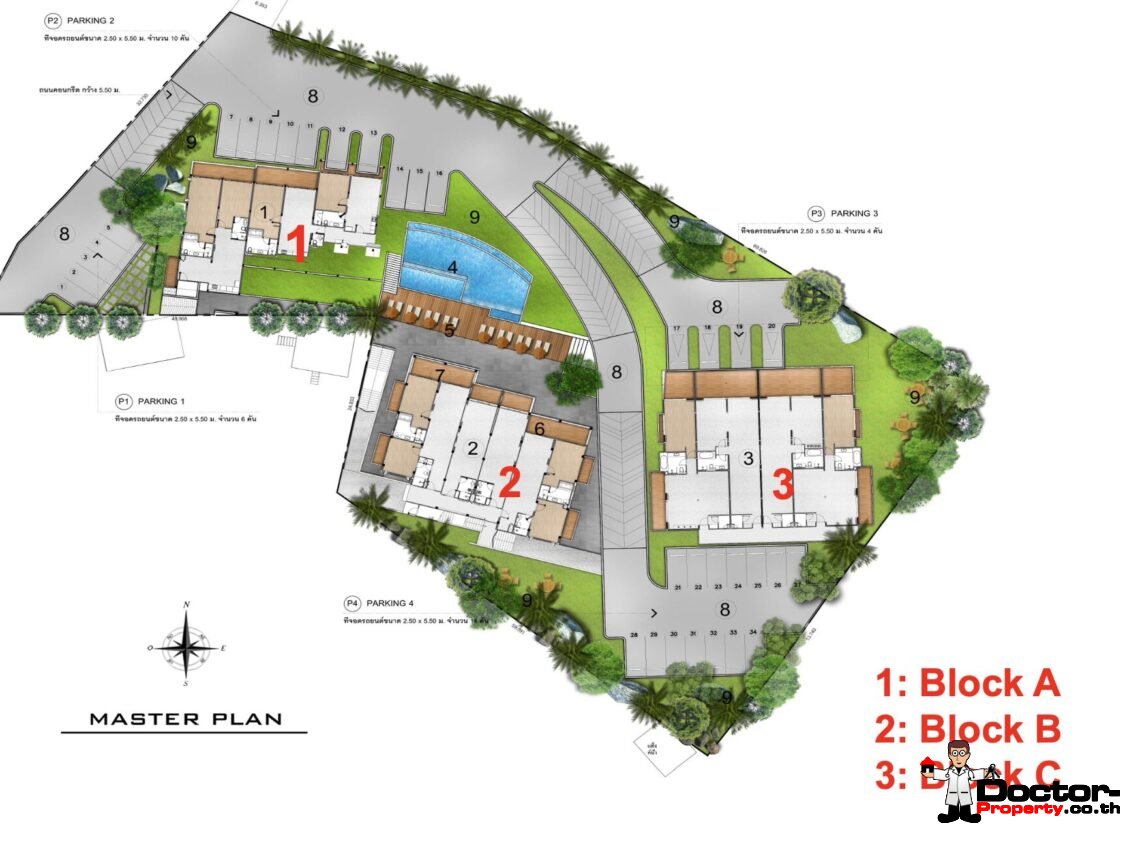 1-4 Bedroom Sea View Condo in Plai Laem, Koh Samui – For Sale